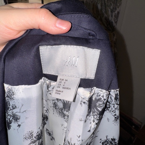 H&M Blue Double-Breasted Blazer - Picture 3 of 7